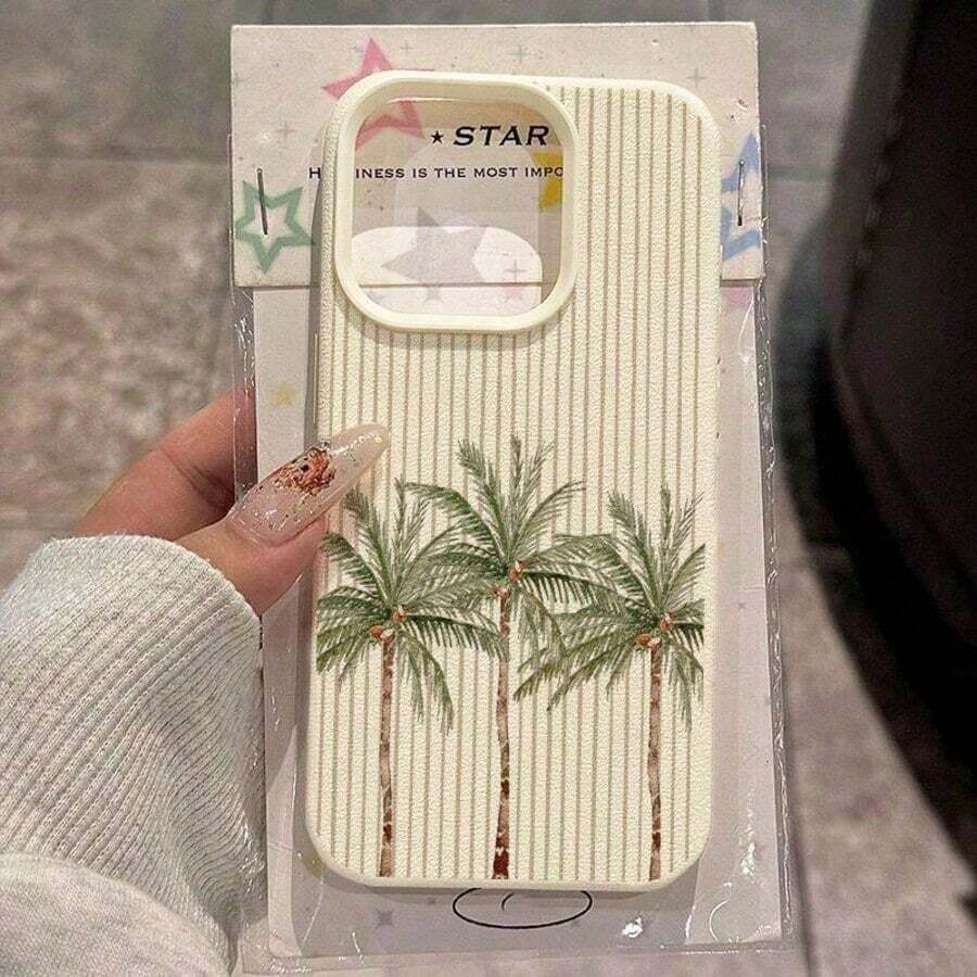 Fashion Print Cell Phone Case 20261pc, TPU Material, Summer Rose Tree Design, Compatible With IPhone 17 Pro, International Version, Not The Domestic Version - 白色 8 - 查看 1