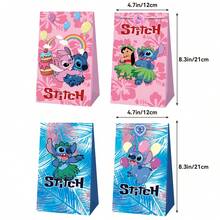 Disney 24-Piece Stitch Gift Bag Set, Cartoon-Themed Party Supplies Set, Gift Wrapping Accessories, Party Gift Bags, Suitable For Birthday Gifts. - Multicolor - View 2