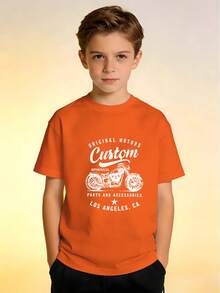1 Piece Of Modern Children's Clothing For Boys, Suitable For Toddlers, Medium And Large Children, Comfortable And Unique Short-Sleeved T-Shirt. - Grey - View 6