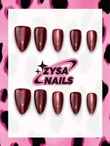Zysa 10pcs Handmade Nails Press On Nails Short Nails For Summer Vacation Graduation Party - Multicolor - View 1