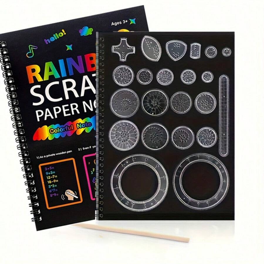 Spiral Art Gear Geometric Ruler Circle Template For Drawing Plastic Template Ruler Drawing Kit Spiral Curve Stencils With Pens Paper For DIY Art Crafts Sketch Drawing Art Toy Students Geometric Spiral Stationery Tool Spirograph Ruler - Sets - View 1