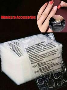 6000/4800/2400/1200/240/96pcs Nail Stickers, Ultra-Thin Jelly Nail Stickers, Double-Sided Adhesive, Transparent Reusable, Suitable For Nail Art Decoration - Clear - View 2