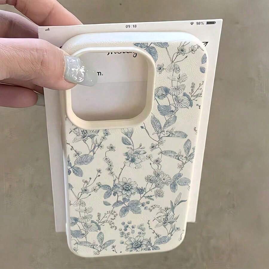 2026 Youthful And Modern Cell Phone Case, Cute, Minimalist, Luxury, With White And Pink Floral Elements, Phone Case, Cute, Pink, Minimalist, Matte White, Premium Phone Case, 1 Piece, Matte White Phone Case With Lens Protection, With 3 Cute Orchid Flower Patterns, Compatible With 16 Pro 15 14 Plus 13 12 11, Water Resistant, Shockproof, Drop Resistant And Scratch Resistant, Birthday Gift, International Version, Not The National Version - 多色 9 - 查看 1