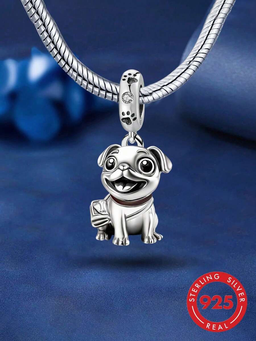 1件 925純銀小狗珠飾,適用於手鍊/手鐲DIY珠寶製作與日常配戴飾品,女孩/女性珠寶裝飾 - 款式7 - 查看 1