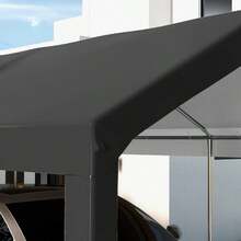 Outsunny 10 X 20ft Carport Roof, UV Resistant Canopy Replacement, Fits 84C-378V00 And 84C-206 Series, Dark Gray-XY105072 - 84C-447V00CG - View 8