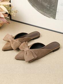 Women's Pointed Toe Flat Loafers Low Vamp 2026 Spring/Summer New Driving Loafers Outdoor Work Office Casual Soft Sole British Style Loafers Plus Size Women's Shoes 41-43 - Coffee Brown - View 2
