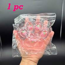 1pc Oversized Taba Strawberry Cat Paw, TPR Material, Fufu Squishy Sensory Stress Relief Fidget Toy, Suitable For Office Leisure | Cat Toy | School Supplies | New Year | Birthday | Party Gift | Cat Toy | Carnival Prize | Valentine's Day Gift | Festival Gift | Eas - Multicolor - View 10