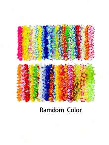 1-50pcs Hawaiian Floral Wreath Tropical Hawaiian Flower Theme Party Favors Headband Holiday Wedding Beach Birthday Decoration Party Supplies Floral Wreath Headband Holiday Wedding Beach Birthday Decoration (Random Color), Valentine's Day - Multicolor - View 2