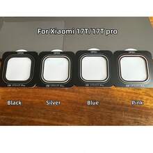 1pc Compatible With Xiaomi 17T /17 T Pro High Definition Transparent Tempered Glass Camera Lens Protector Film, Metal Frame Integrated Phone Camera Lens Protector, Protective Pad, Black - Black - View 6