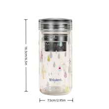 1 Pc Car Water Cup, 420ml Double-Wall Heat Insulated Glass Cup With Tea Infuser, Portable Travel Mug - Multicolor - View 6