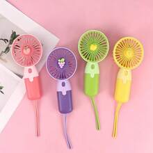 Mini ventilador portátil en forma de flor, regalo ideal para mujer en verano - A - Ver 4