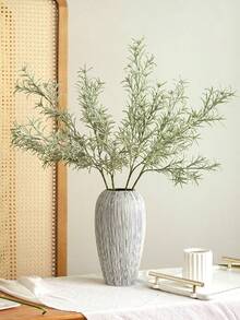 1pc Artificial Green Herbal Plant, Faux Spring Greenery, Artificial Wedding Foliage. Suitable For Home And Kitchen Decor, DIY Floral Accessories, Gifts, Living Room And Entryway Display, As Well As Party And Garden Decoration. - Green - View 11