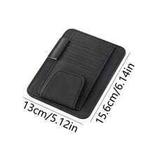Car Sun Visor Organizer Clip, Multifunctional Interior Glasses Holder, Card Holder, ID Clip, Ticket & Business Card Storage Pouch - A - View 10