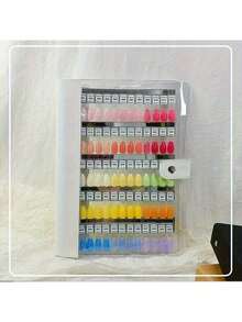 Magnetic Nail Color Book With Detachable Acrylic Gradient Color Display Board And Removable Nail Art Display Rack - Multicolor - View 7