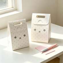 12pcs Cute Miffy Rabbit Star Shaped Paper Gift Bag With Handle, Foldable Packaging Box, Self Sealing Candy Biscuit Snack Packaging Bag, Used For Boutique Product Wedding Party Gift Packaging. - Multicolor - View 5