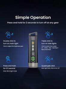 Philips High-Power Mini Flashlight, Portable Keychain Clip, UV Light, Type-C Rechargeable, Essential For Night Commute And Travel - Multicolor - View 8