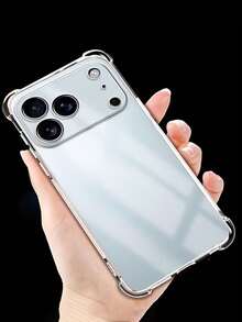手機殼：奢華防震軟 TPU 透明保護手機殼，相容 Apple 17 16 15 14 13 12 11 Pro Max 16 15 14 8 7 Plus X Xs Max Xr 8 7 背蓋保護殼 - 透明3 - 查看 3