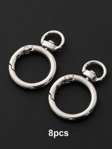 8 Pack Glossy Enamel Round 360 Swivel Spring Snap Hooks, Sturdy Alloy Connectors DIY Accessories For Keyring, Bag Decor, Mobile Phone Strap Craft - Alloy Painted Spring Buckle - View 16