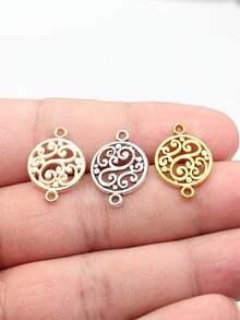 20 cái charm hoa nối 14x20mm làm vòng tay, dây chuyền, trang sức thủ công DIY, phụ kiện làm đồ handmade - Đầu nối wafer - Xem 1