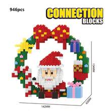 Lengkungan Natal, Santa Claus, Manusia Salju, Miniatur Balok Bangunan, Dekorasi Meja Natal, Hadiah - MultiWarna - View 10