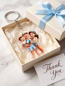 Personalized 2D Figure Acrylic Photo Keychains,Gifts For Her/Him, Suitable For Birthdays Weddings Parties Anniversaries, Teacher's Day, Back To School - Multicolor - View 6