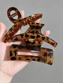 Set 2 Jepit Rambut Besar untuk Wanita. Ukuran: 13cm/5.12in. Bahan Plastik ABS. Aksesori Rambut Minimalis yang Modis. - MultiWarna - View 14