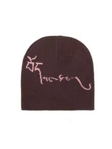1 buc șapcă unisex casual cu literă, stil stradă drăguț, din jacquard acrilic, fără cozoroc, primăvară/vară - A - Vizualizare 4