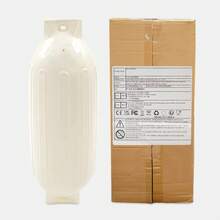 68*21cm White Inflatable Ribbed Boat Fenders, Durable Marine Anti-Collision Docking Bumpers, Portable Inflatable Hull Protection Cushion For Yacht, Fishing Boat, Rib Boat Mooring And Marina Docking Use - 白色 - 查看 10