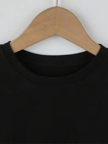 100% Cotton T-Shirt With The Print "I Tried To Be A Good Person, But I Ended Up Like My Grandfather" - Casual Summer T-Shirt With A Round Neck, Suitable For Everyday Wear And For Layering - 黑色 - 查看 3