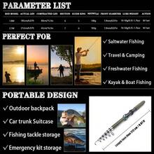 1.8m/2.1m Telescopic Fishing Rod, M Action, EVA Handle, Lightable And Portable, Freshwater And Saltwater, Suitable For Anglers And Beginners - Green - View 7
