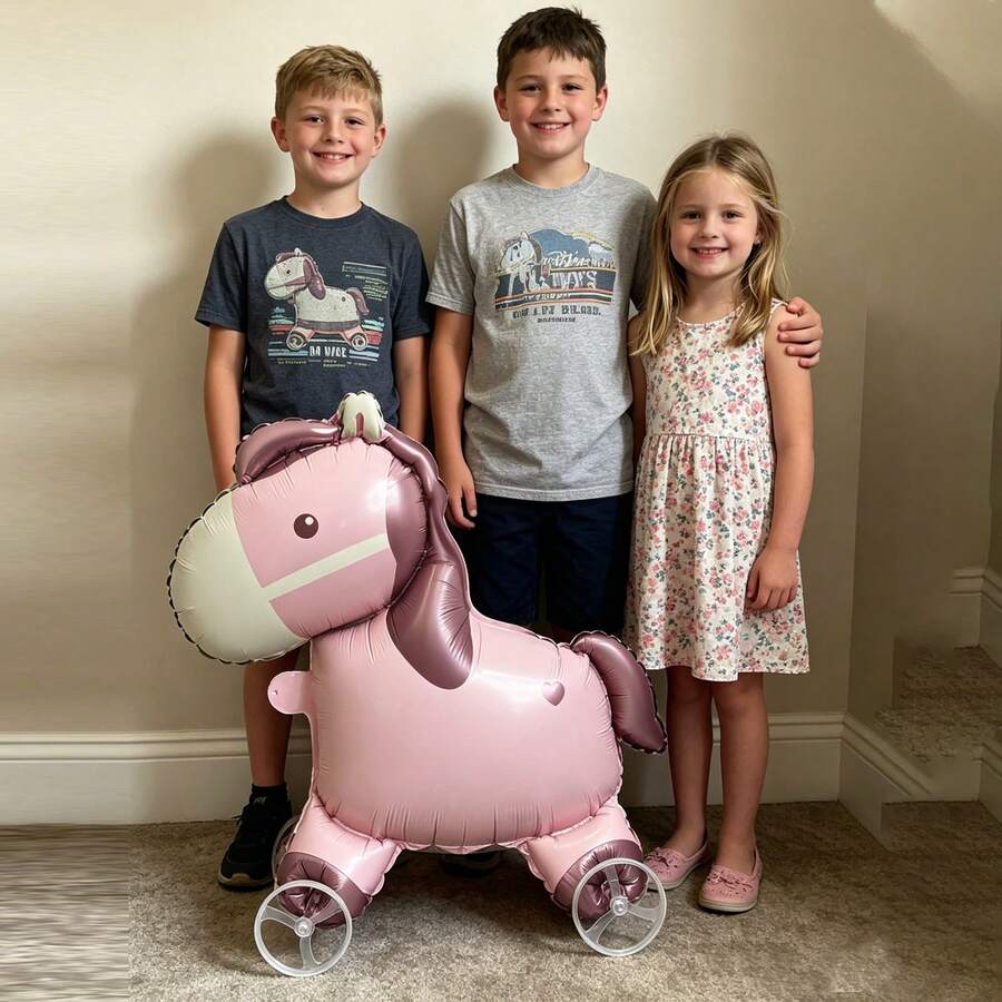 Cartoon Roller Pony Balloon Horse Shaped Toy Balloon Suitable For Birthday Party Holiday Christmas Gift Outdoor Toy Balloon - Multicolor - View 1