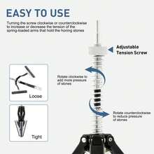 2"-7" Adjustable Cylinder Hone Tool 4in Stones 220 Grit Engine Bore Honing Cars - Default - View 5