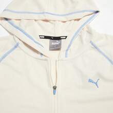 Puma Spring Autumn Versatile Women's Hooded Zip-Up Knit Cardigan Jacket Sports Coat 68305187 - Snow White - View 3