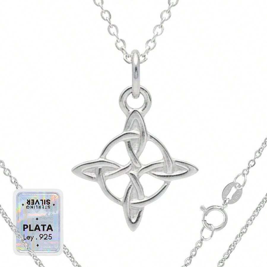 925 Sterling Silver Chain With Witch's Knot Pendant For Women - 麗素迷你 - 查看 1