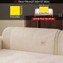 1PC Linen-Like Pet-Resistant Non-Slip Sofa Cushion, Label-Decorated Simple Style Mat, Four-Season Universal Machine-Washable Sofa Protector Cover. - Multiple Styles 1 - View 35