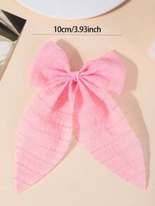 6pcs Girls Candy Color Fabric Swallowtail Bow Hair Clips Side Fringe Clips Simple Bangs Clips Non-Damaging Hair Clips Sweet Versatile Alligator Hair Clips Back Of Head Hair Clips For Daily Use - Multicolor - View 6