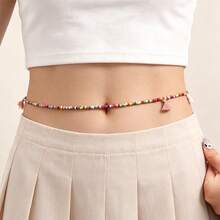 Cadena de Cintura Estilo Bohemio, Collar de Cadena Corporal Brillante para Mujer - 2# - Ver 1