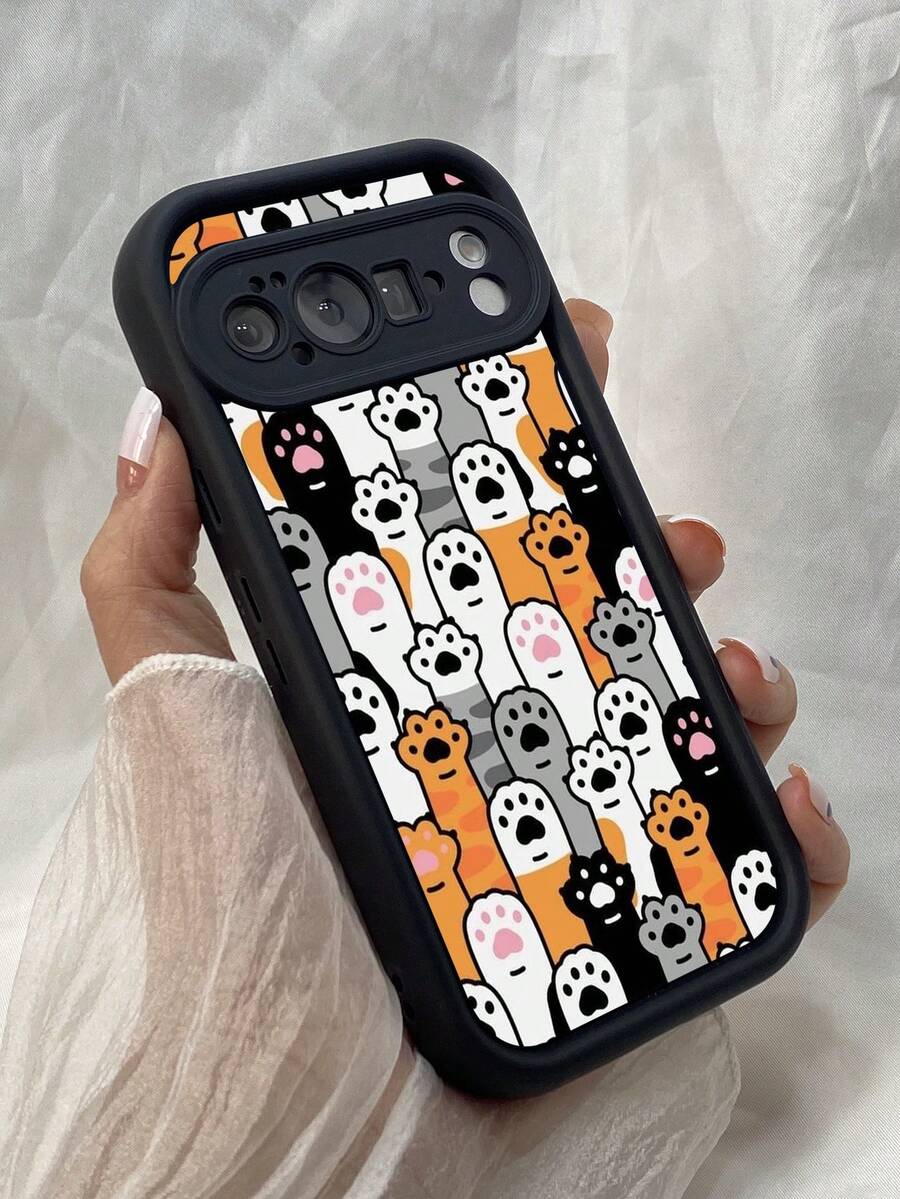TJ147 Adorable Cat Paws Fully Enclosed For Drop Protection And Slip Resistance Features Angel Eye TPU Soft Case For A38 A18 A15S A16S A17K A54 A58 A5i A5 Pro A5X A60 A74 A79 A57 A78 A35 A53 Find X8 Reno7 10 12 11 13 14 Pro 4F 11F 12F 12FS 13F 14F 4Z 5Z 6Z 7Z 8Z For Redmi 12 13 9C 10C 12C 13C 14C Note 9 10 11 12 13 14 Pro 10S 11S 12S 14S For Poco M6 M7 X7 For Honor X9C Magic7 Lite For Galaxy S26 Ultra For Pixel 7 For V30 Lite For Phone Case - 黑色 - 查看 1