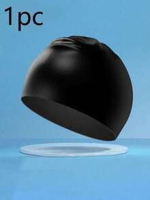 1/10Pcs Premium Silicone Swim Cap For Adults & Teens, Waterproof Elastic Hat With Ear Protection, Fits Long & Short Hair, Windproof Warm For Winter. Anti-Slip High Elastic, No Deformation, Great For Pool, Beach, Surf, Diving, Fitness & Water Sports - Multiple Styles - View 17