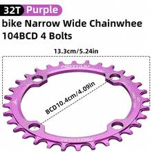 MOTSUV Mountain Bike 104BCD Chainring, Imported German Technology, Positive/Negative Teeth, 32T 34T 36T 38T - Multicolor - View 11