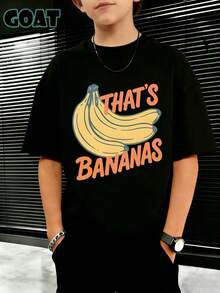 Savannah Baseball T-Shirts For Boys And Youth With Banana Ball Logo, Casual Short Sleeve Design, Sporty Style, Modern Graffiti, 180 Grams, 100% Cotton - 軍綠色 - 查看 1