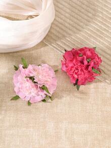 1pc Beach Bohemian Vacation Style Artificial Flower Hair Clip,Claw Clips - Multicolor - View 2