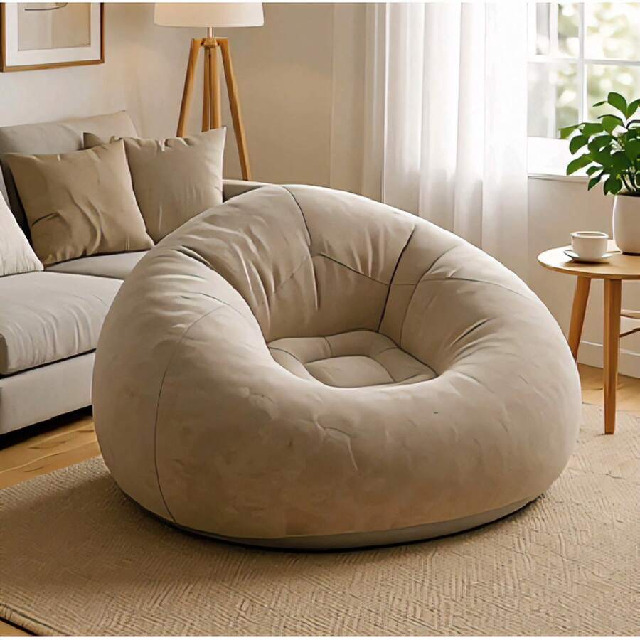 Canapé gonflable – Chaise de camping d'extérieur au design sphérique, chaise longue pliable avec dossier et accoudoirs pour le et le camping - défaut - Voir 1