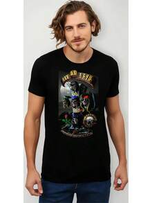 Unisex Fun Design T-Shirt -  T-Shirt Design 139 Musical Groups - Black - View 1