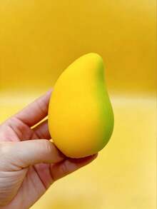 1 pieza Mango crujiente hecho a mano, pelota antiestrés de rebote lento que cambia de color, juguete de fruta realista para apretar, regalo de relajación - Multicolor - Ver 6