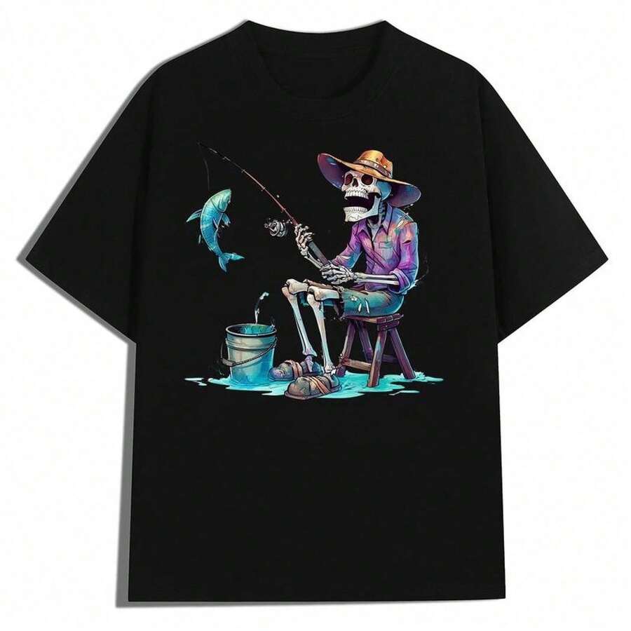 2026 New Men's T-Shirts, Lightweight Summer Men's Shirts, Mexico Fashion Print T-Shirts, Casual Fashion T-Shirt - 黑色 - 查看 1