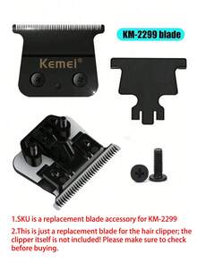 Kemei KM-2299 男士無線理髮器，0mm 零間隙精準修剪，粉末冶金刀片，USB 充電，適用於理髮店與居家使用的電動理髮器 - 黑色 - 查看 15