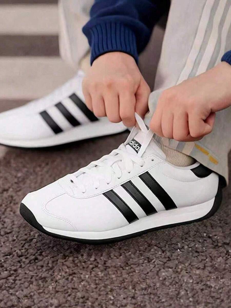 Adidas Didas 男款新款德訓鞋 戶外經典百搭 T-Toe 復古運動休閒運動鞋 - 白色 - 查看 1