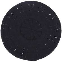 BYOS Chic Soft Knit Airy Cutout Lightweight Slouchy Crochet Beret Beanie Hat - 2pack Black Black - View 5
