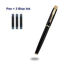 Premium Black Metal Pen – A High-End Gift For Business Meetings; A Smooth-Writing, Unisex Fountain Pen; Suitable For Students, Teachers, And Office Use; Takes Replaceable Ink Cartridges - Fountain Pen - View 12